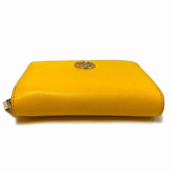 Tory Burch Robinson Mini Yellow Coin Purse - Picture 6 of 7